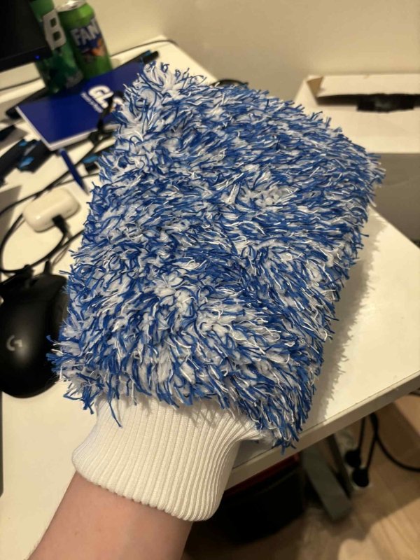 Vaskehandske i blød Microfiber - Blå - GreenGoing