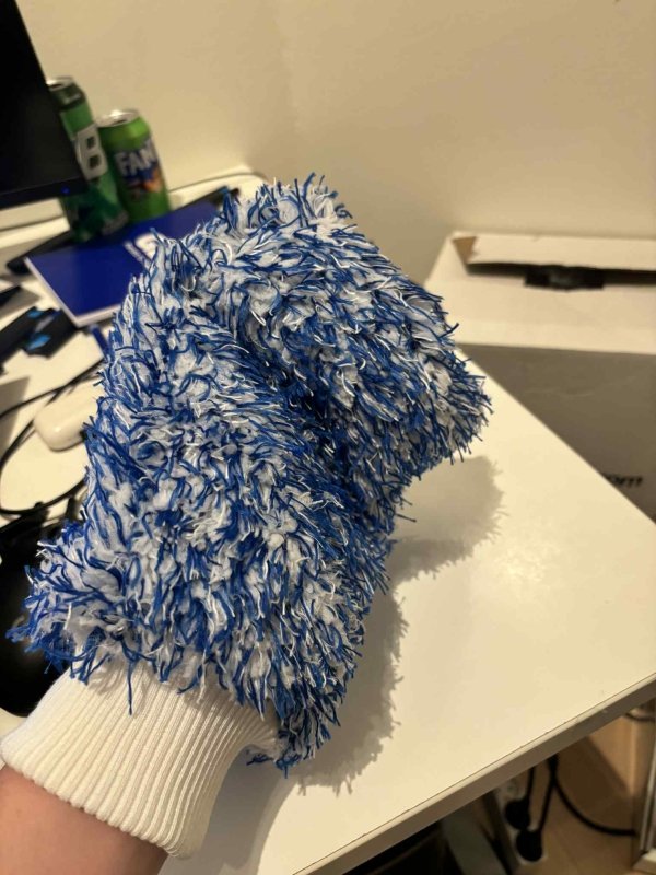 Vaskehandske i blød Microfiber - Blå - GreenGoing